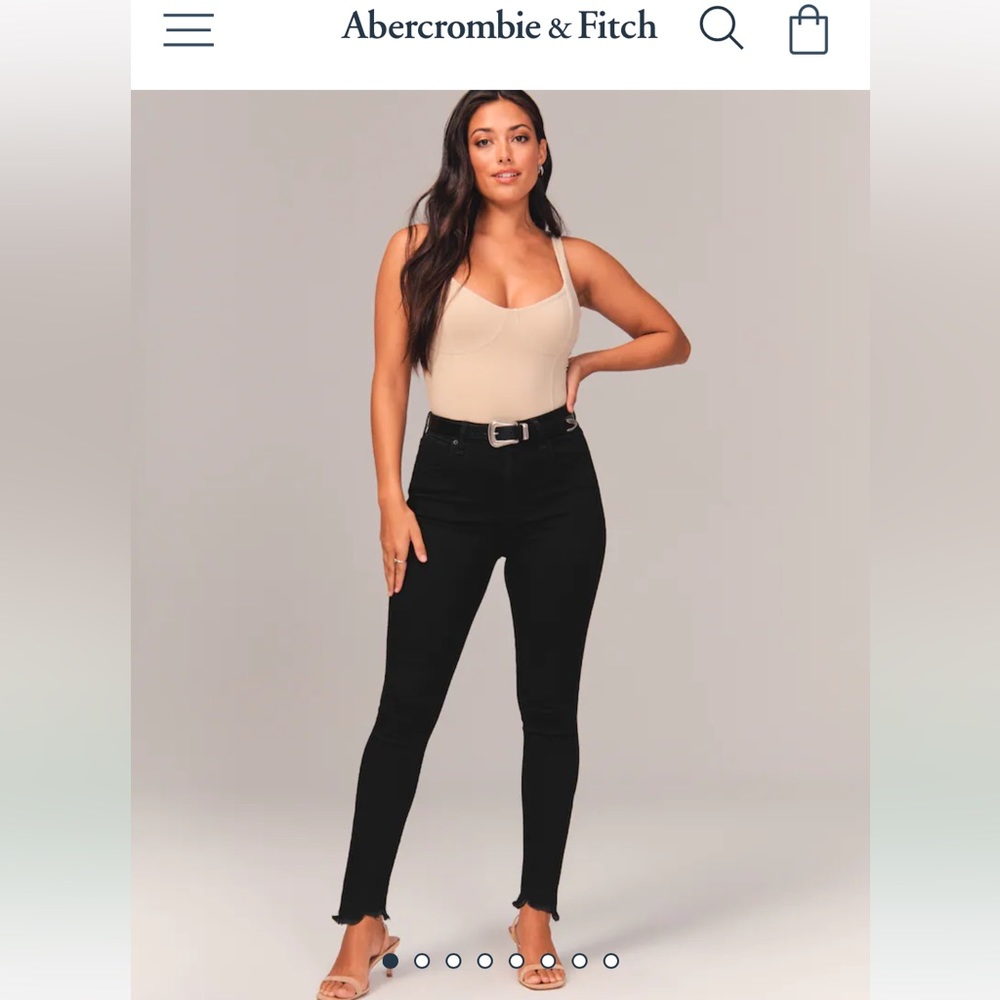 Abercrombie & Fitch black ultra high rise skinny jeans